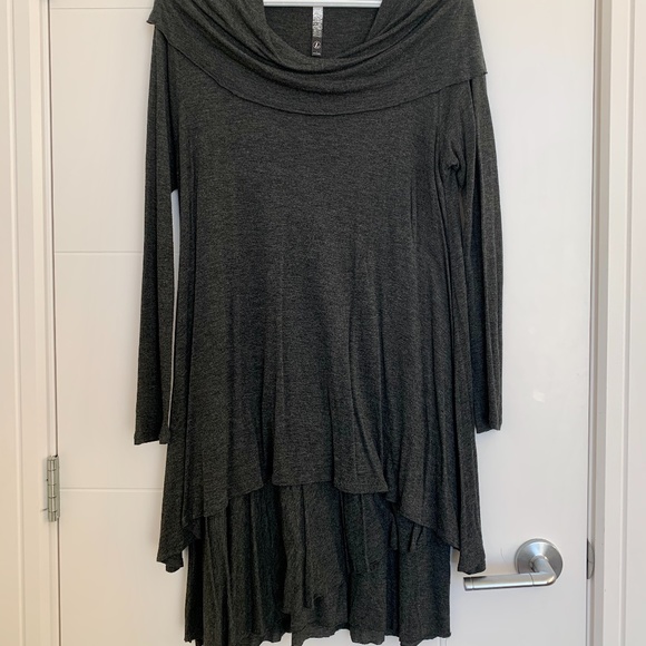 Kensie Charcoal Tunic Dress - Picture 1 of 2
